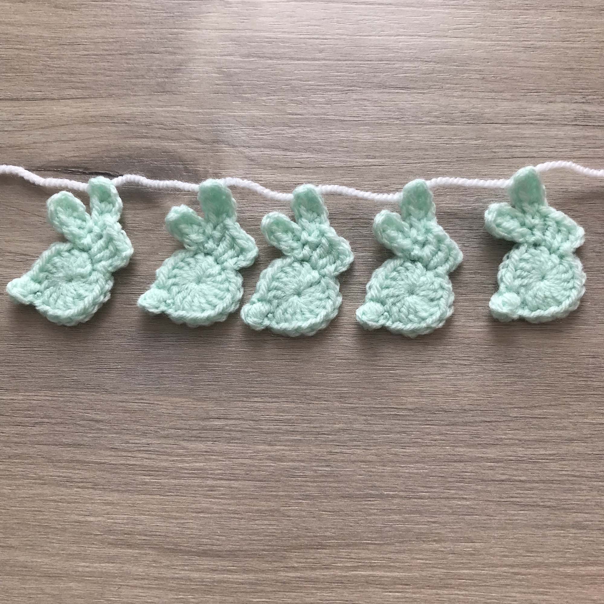 Mint Crochet Bunny Rabbit Bunting