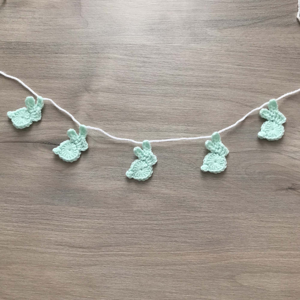 Mint Crochet Bunny Rabbit Bunting