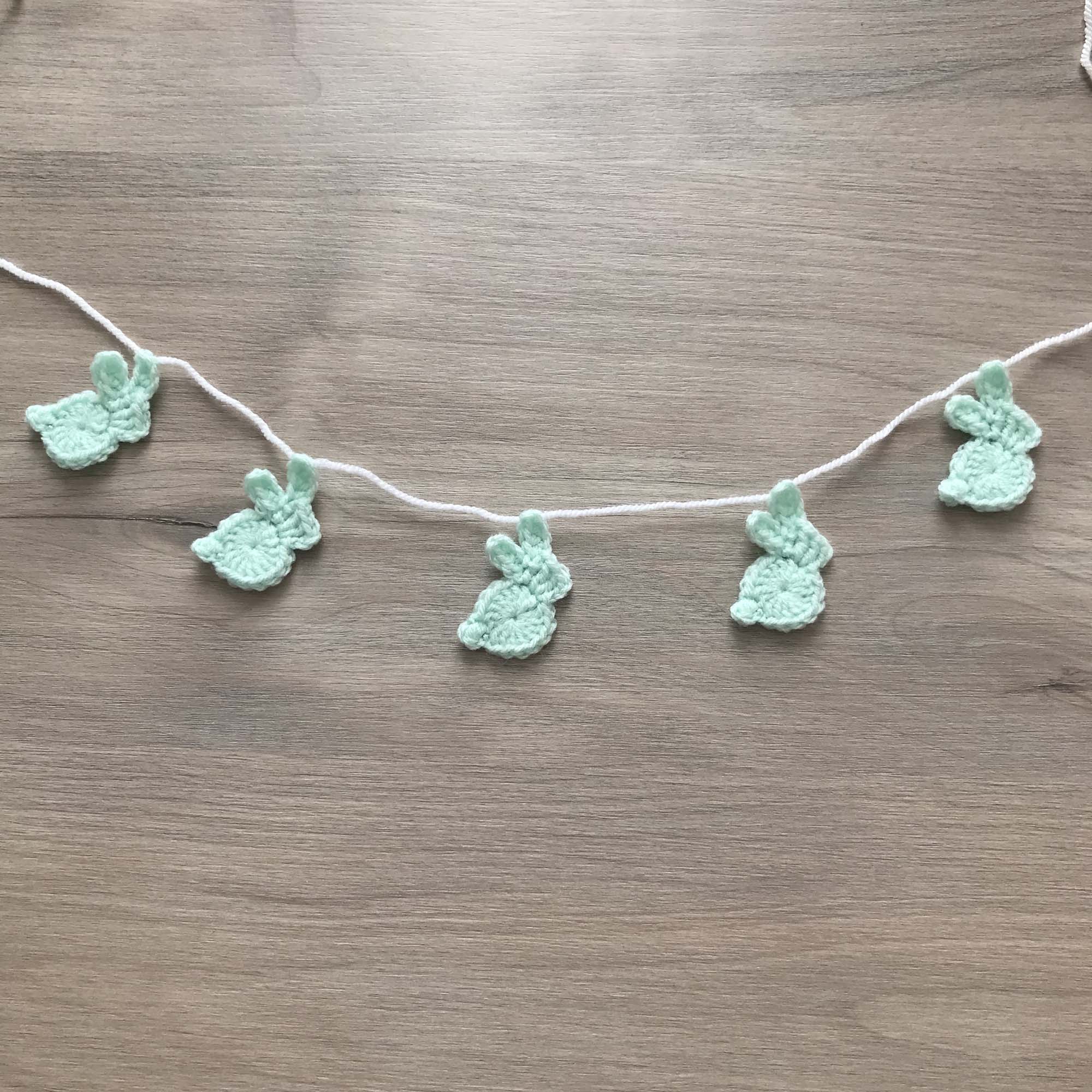 Mint Crochet Bunny Rabbit Bunting