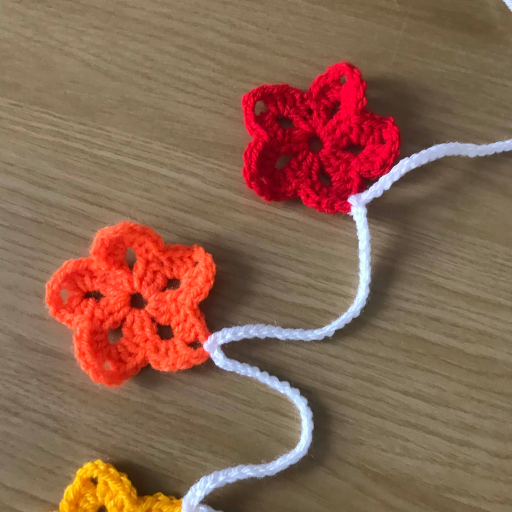 Rainbow Crochet Round Star Bunting