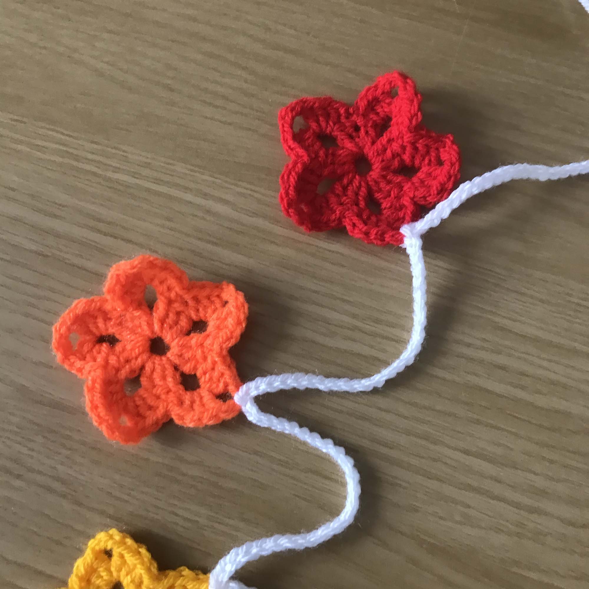 Rainbow Crochet Round Star Bunting