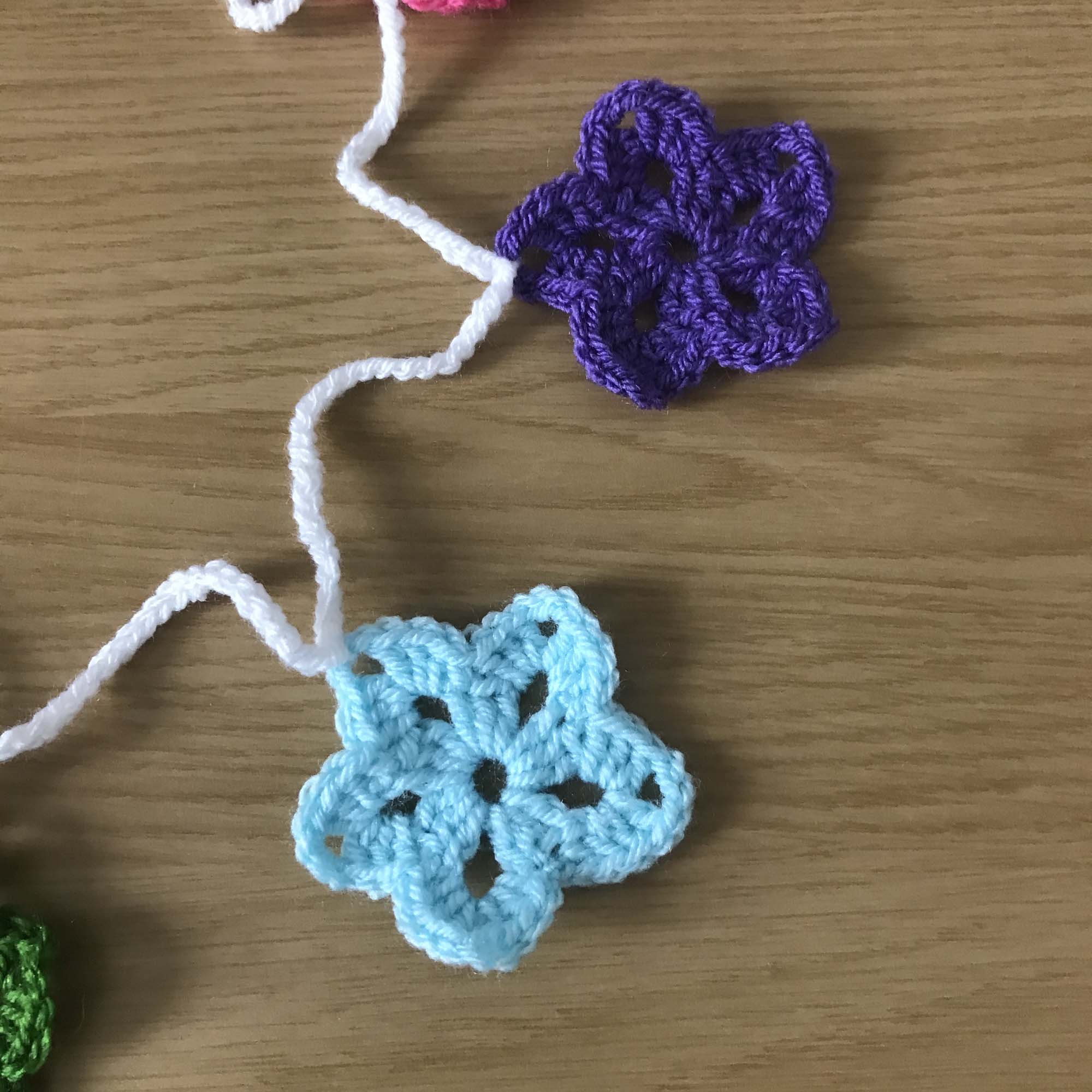 Rainbow Crochet Round Star Bunting