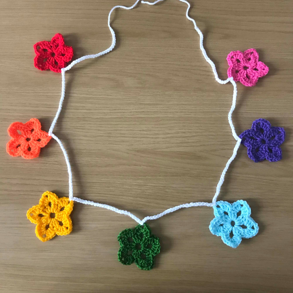 Rainbow Crochet Round Star Bunting