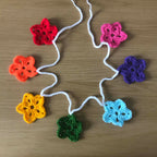 Rainbow Crochet Round Star Bunting