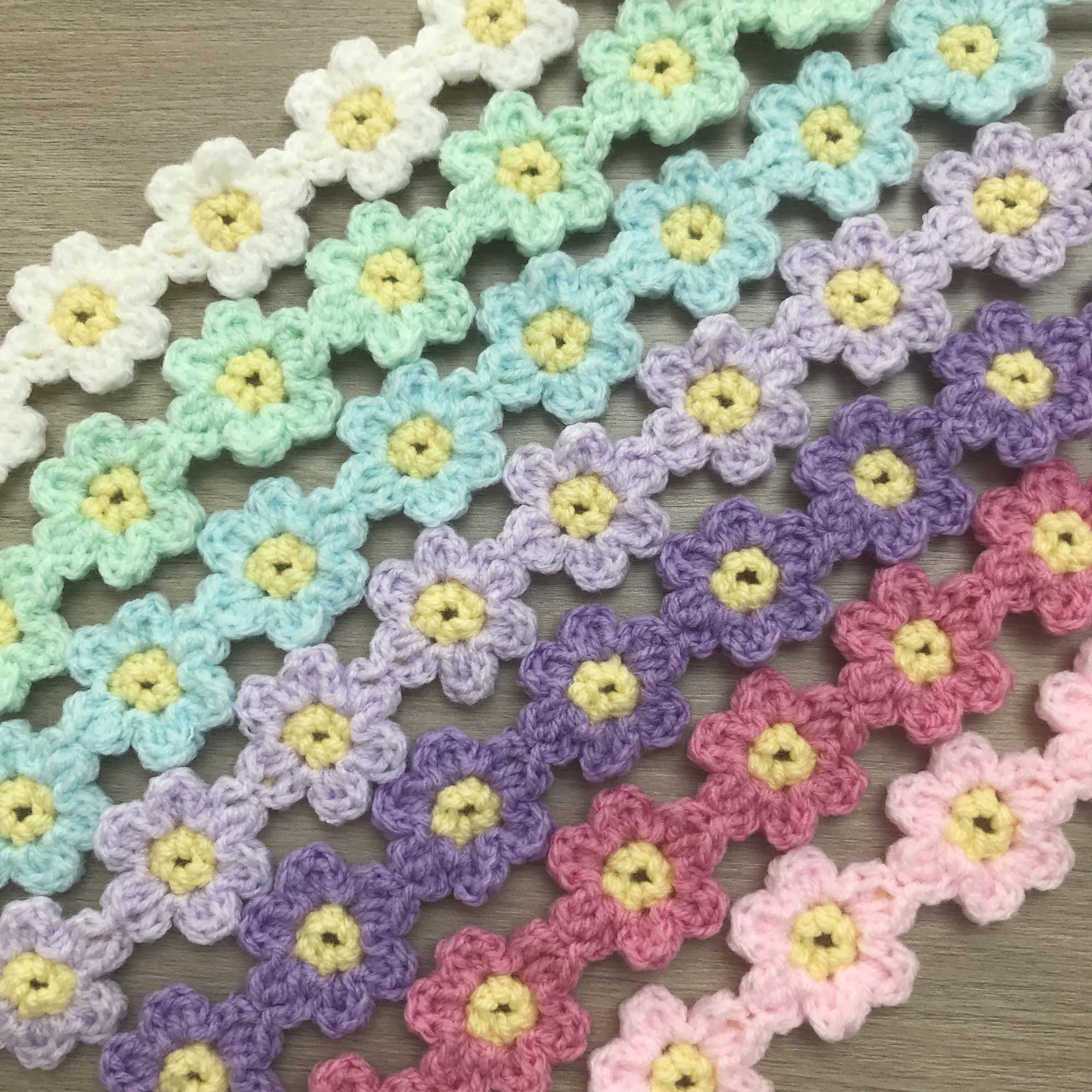 Crochet Daisy Hairbands