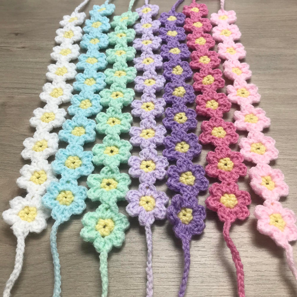 Crochet Daisy Hairbands