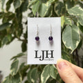 Sterling Silver Amethyst Handmade Bead Earrings