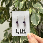 Sterling Silver Amethyst Handmade Bead Earrings