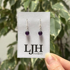 Sterling Silver Amethyst Handmade Bead Earrings