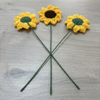 Crochet Faux Sunflower Stems