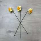 Crochet Faux Daffodil Stems