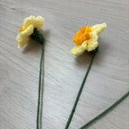Crochet Faux Daffodil Stems