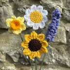 Crochet Faux Daisy Stems