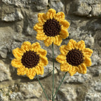 Crochet Faux Sunflower Stems