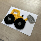 Crochet Yellow Digger 100% Recycled Greetings Card A6
