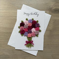 Crochet Floral Happy Birthday Card - Personalisation Optional