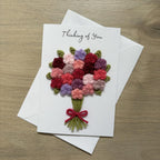 Crochet Floral Thinking of You Card - Personalisation Optional
