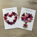 Crochet Floral Thinking of You Card - Personalisation Optional