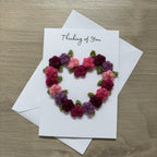 Crochet Floral Thinking of You Card - Personalisation Optional