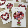 Crochet Floral Thinking of You Card - Personalisation Optional