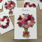 Crochet Floral Thank You Card - Personalisation Optional