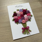 Crochet Floral Thank You Card - Personalisation Optional