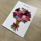 Crochet Floral Thank You Card - Personalisation Optional