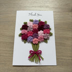 Crochet Floral Thank You Card - Personalisation Optional