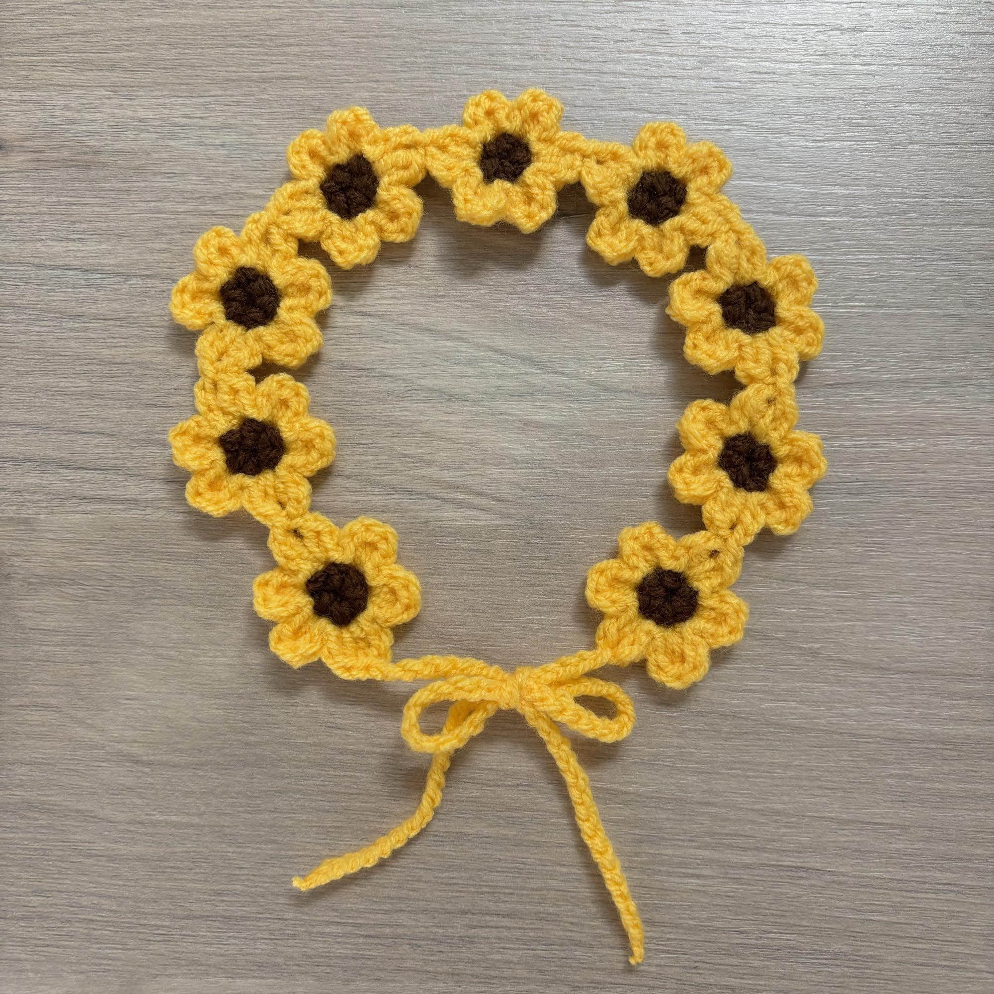 Crochet Sunflower Hairband