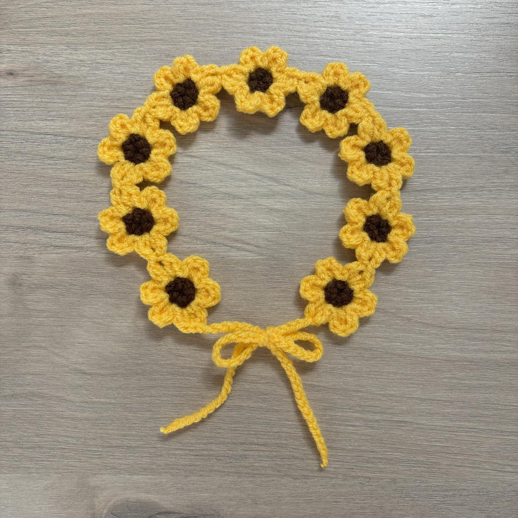 Crochet Sunflower Hairband