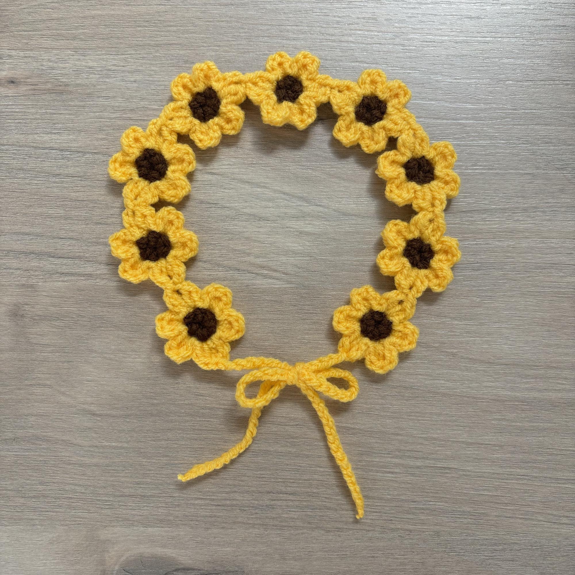 Crochet Sunflower Hairband
