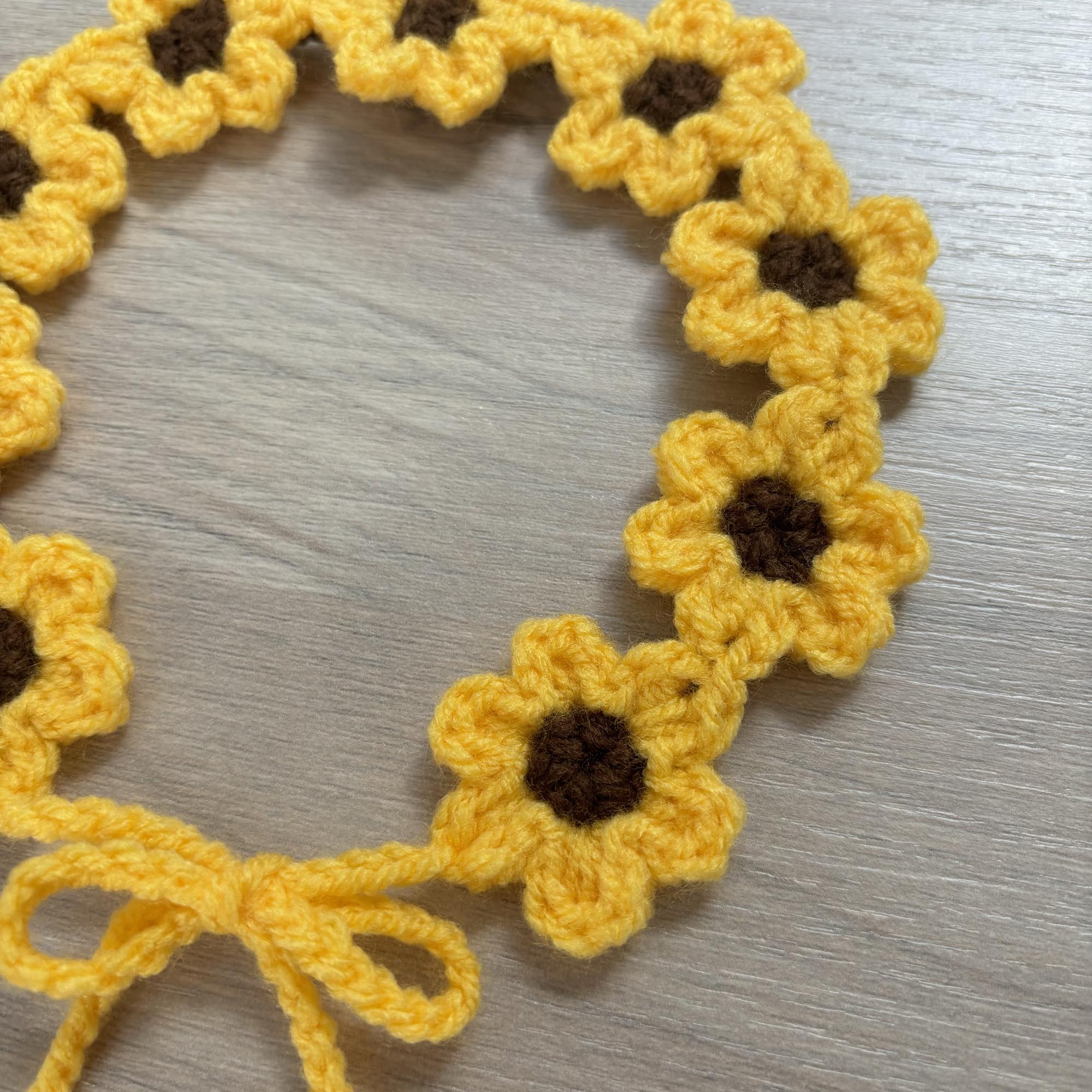 Crochet Sunflower Hairband