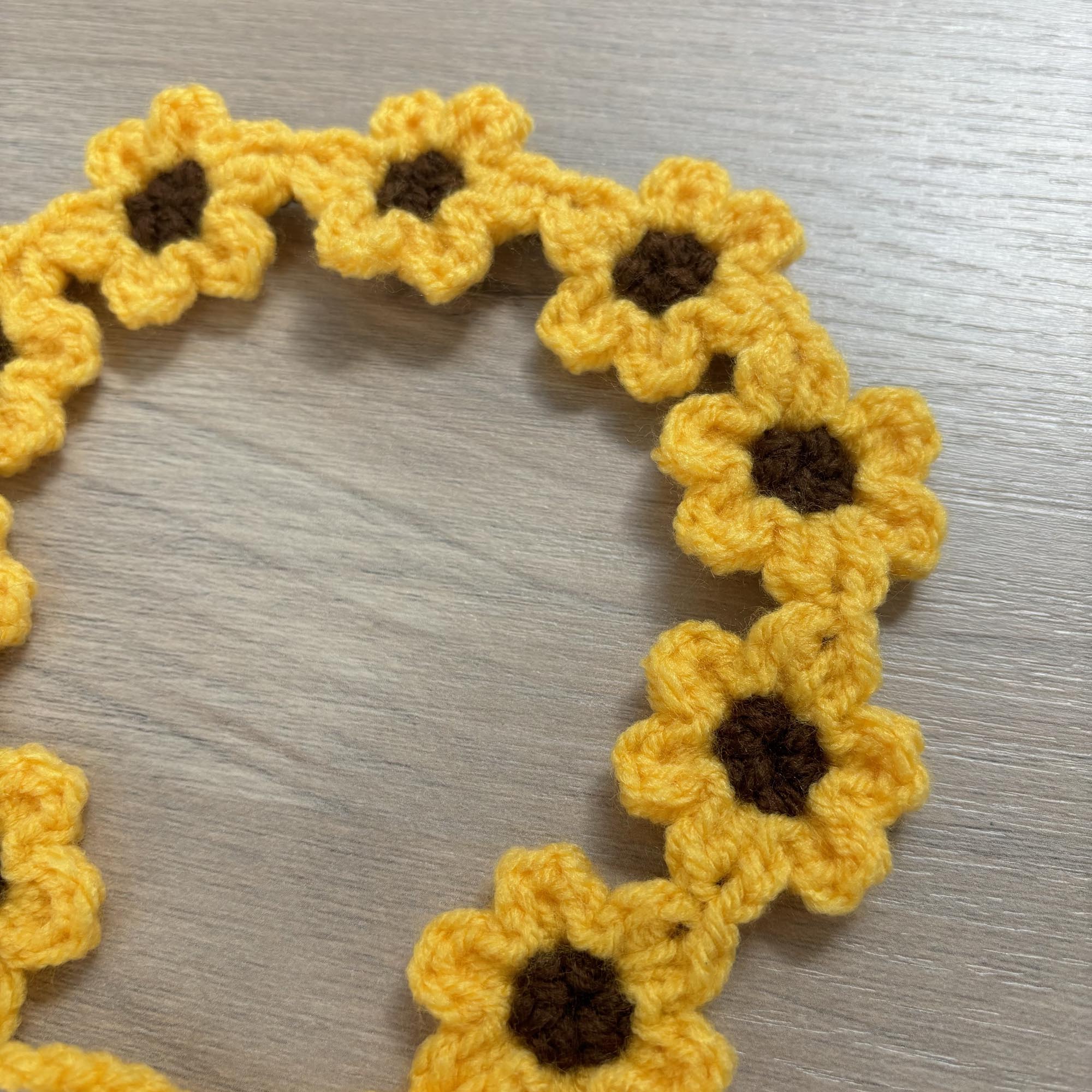 Crochet Sunflower Hairband