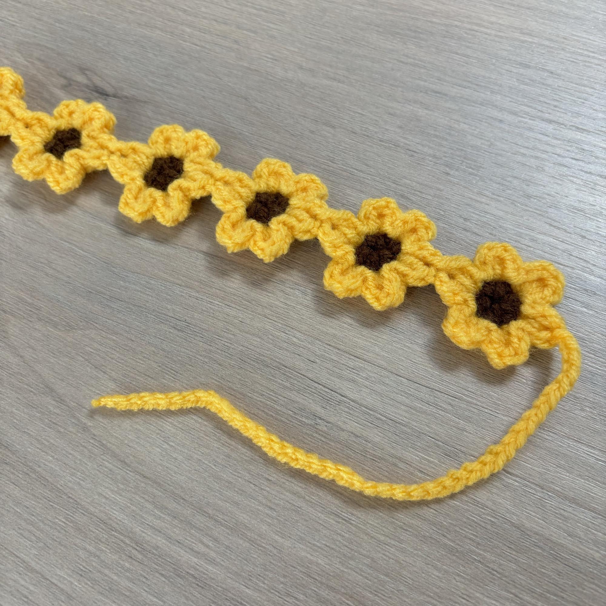 Crochet Sunflower Hairband