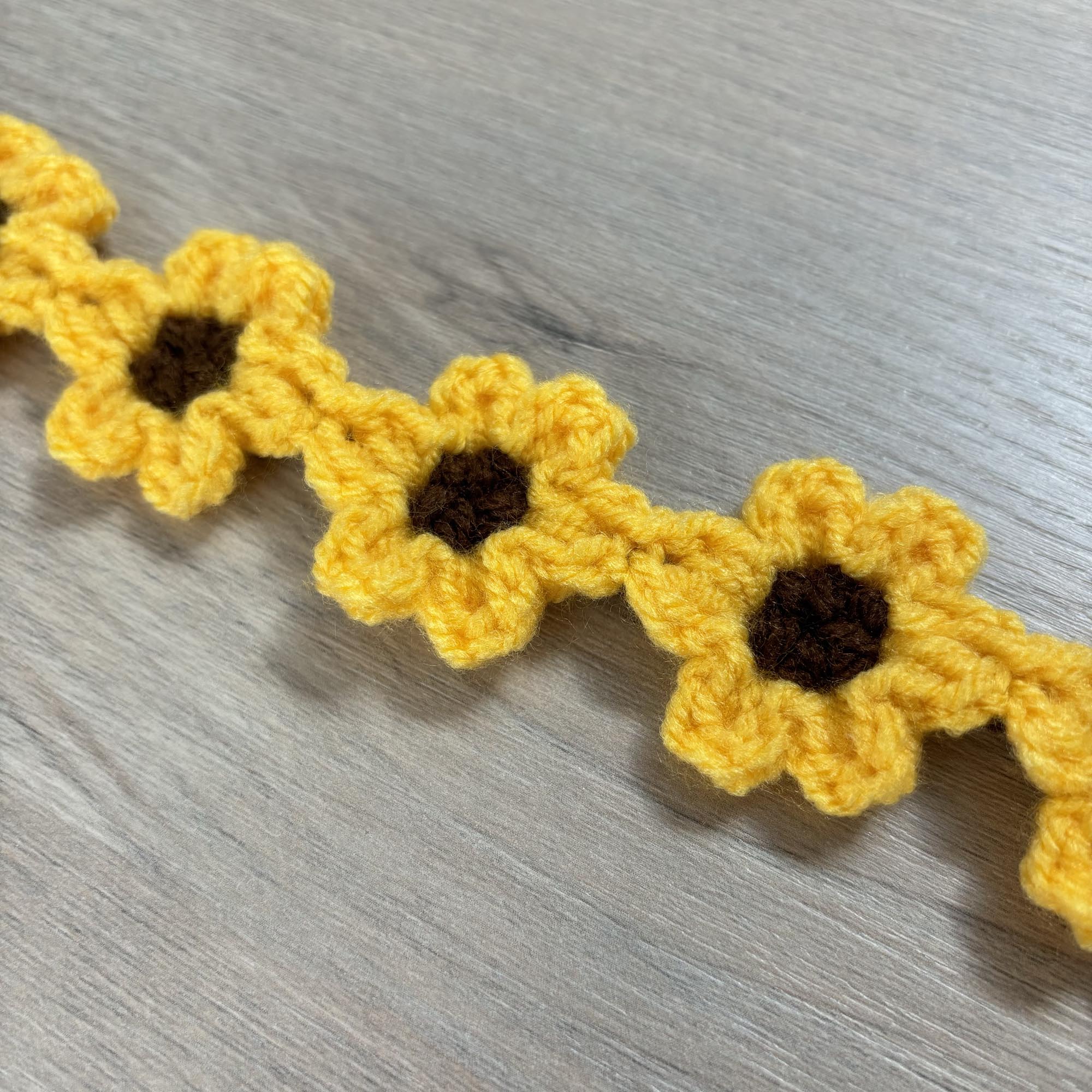 Crochet Sunflower Hairband