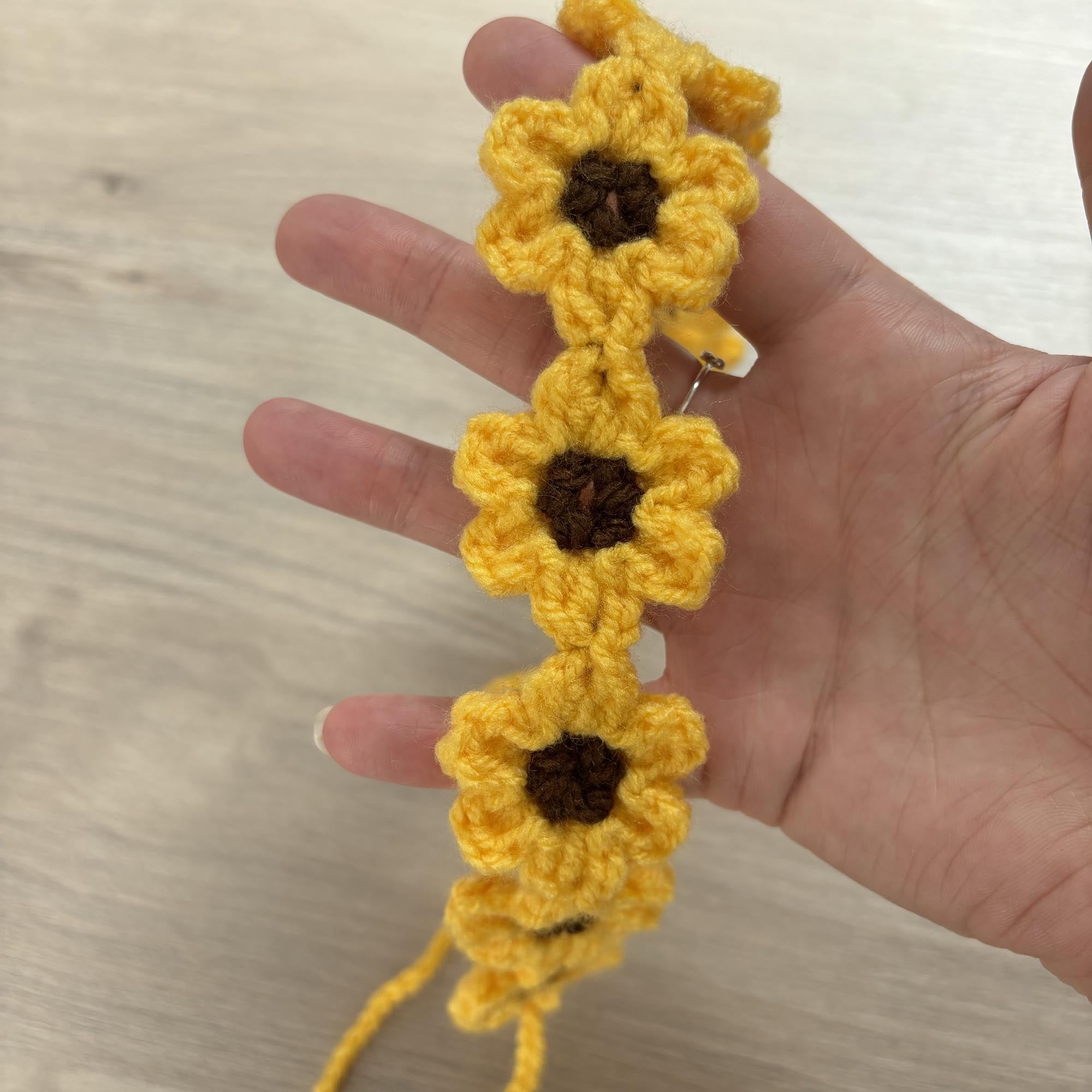 Crochet Sunflower Hairband