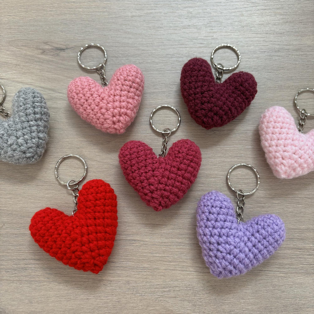 Crochet Heart Keyring