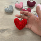 Crochet Heart Keyring