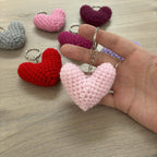 Crochet Heart Keyring