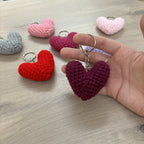 Crochet Heart Keyring