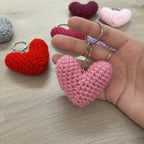 Crochet Heart Keyring