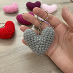 Crochet Heart Keyring