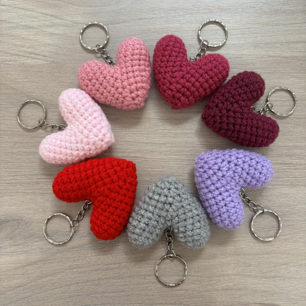 Crochet Heart Keyring
