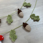 Crochet Acorn, Toadstool and Leaf Bunting