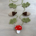 Crochet Acorn, Toadstool and Leaf Bunting