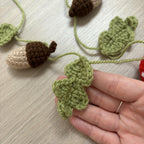 Crochet Acorn, Toadstool and Leaf Bunting