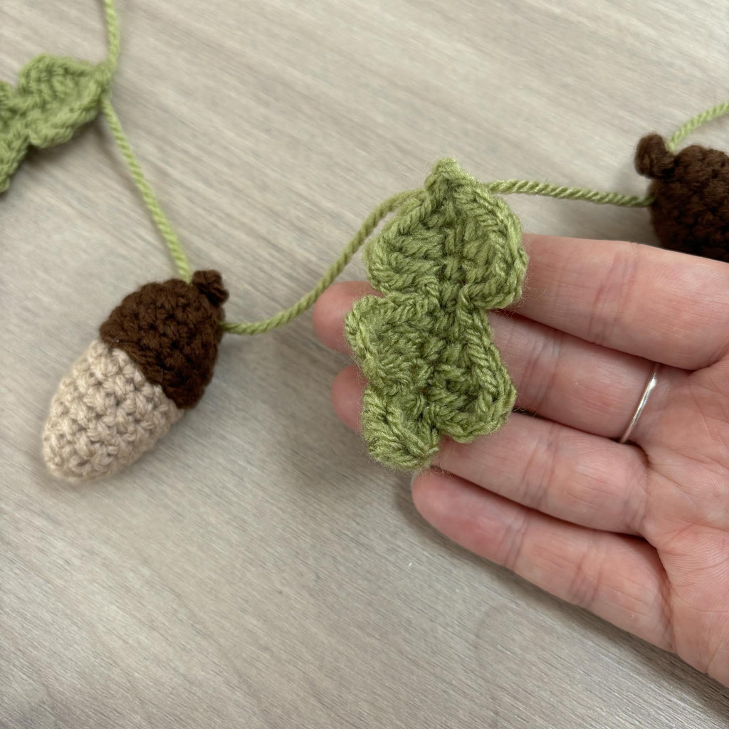 Crochet Acorn and Leaf Bunting