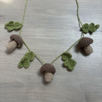 Crochet Mushroom and Leaf Bunting