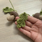 Crochet Mushroom and Leaf Bunting