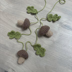 Crochet Mushroom and Leaf Bunting